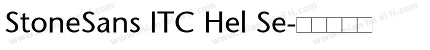 StoneSans ITC Hel Se字体转换